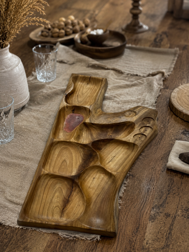 میز مزه چوبی دستساز چورام از چوب اوجا