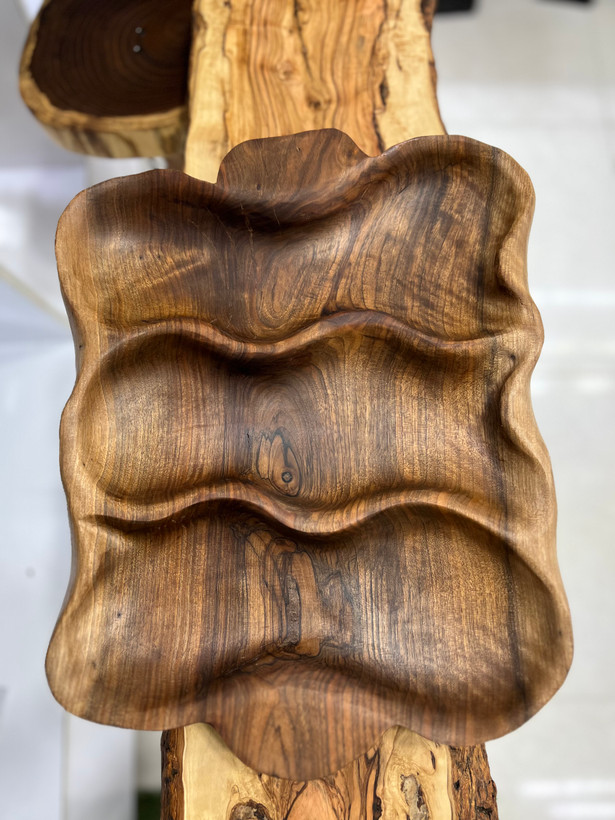 اردور خوری چوبی ۳ خانه دستساز چورام از چوب گردو